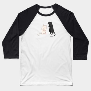 Cute black and white gerbil Baseball T-Shirt